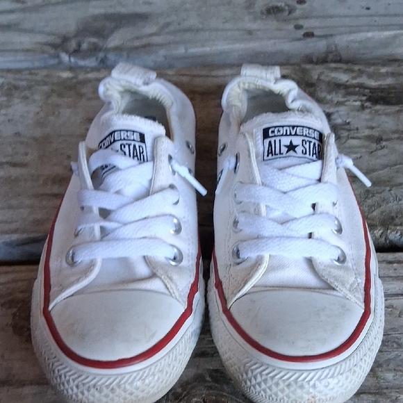 Converse  White and Red Sneakers - Picture 5 of 11